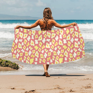 Popcorn Pattern Print Design 01 Beach Towel