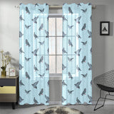 Pigeon Pattern Print Design 02 Gauze Curtain