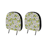 Guava Pattern Stripe background Car Headrest Cover