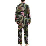 Snake Leaves Coconut Pattern Men's Long Pajama Set