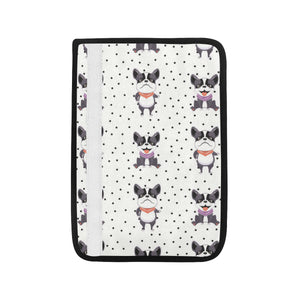 Cute Boston Terrier Pokka Dot Pattern Car Seat Belt Cover