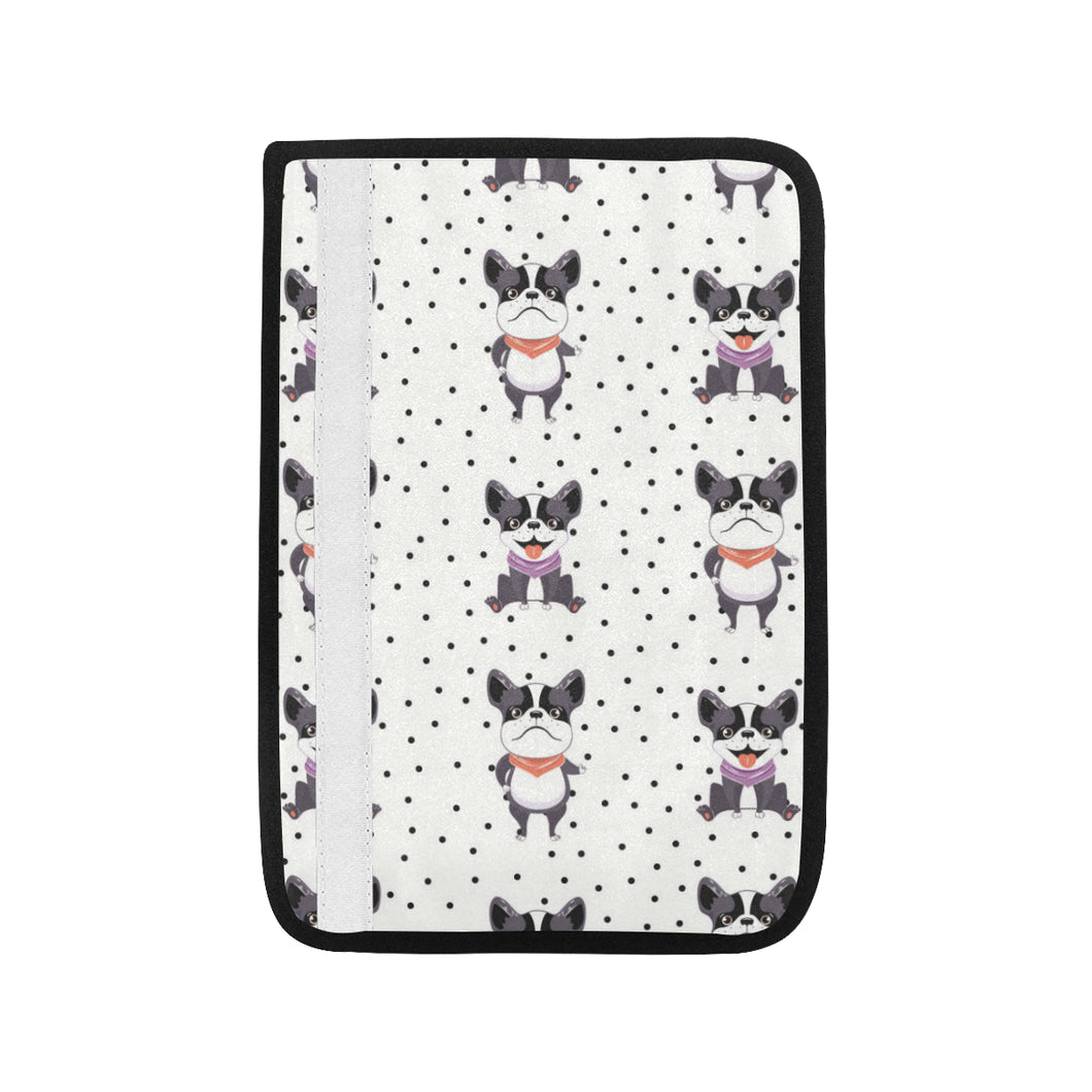 Cute Boston Terrier Pokka Dot Pattern Car Seat Belt Cover