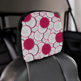 Sliced Dragon Fruit Pattern Car Headrest Cover