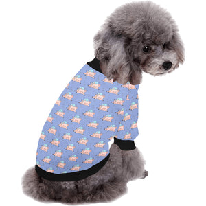 Pig Pattern Print Design 03 All Over Print Pet Dog Round Neck Fuzzy Shirt