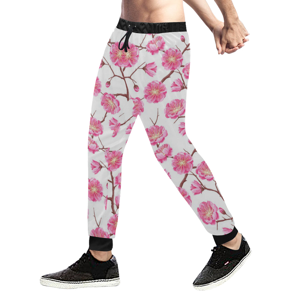 Pink Sakura Pattern Unisex Casual Sweatpants