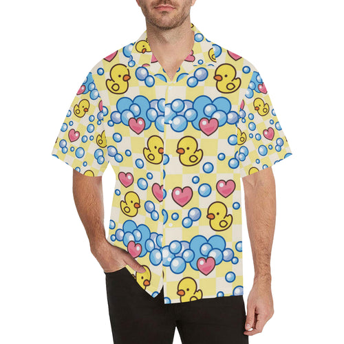 Duck Toy Pattern Print Design 01 Men's All Over Print Hawaiian Shirt (Model T58)