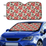 Hibiscus Pattern Print Design 04 Car Sun Shade