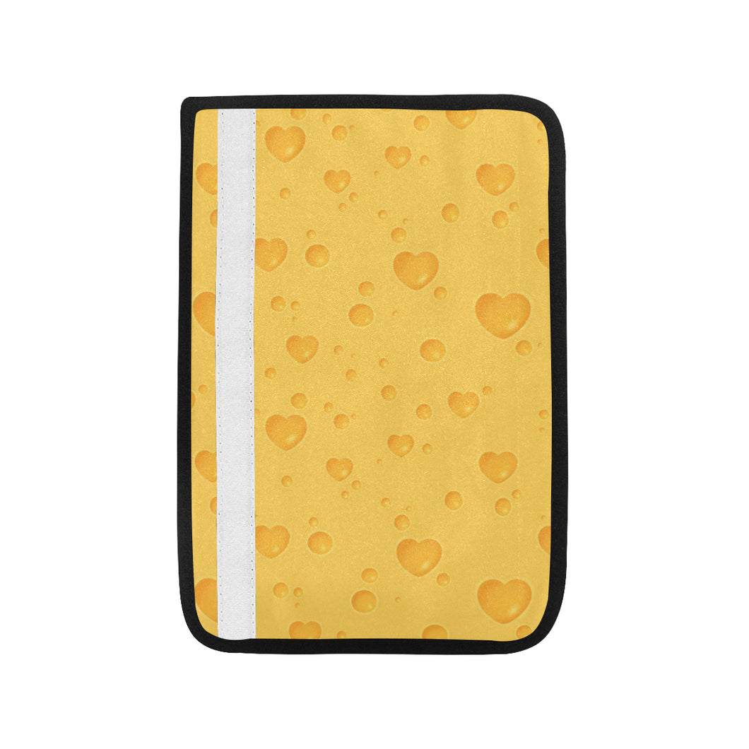 Cheese Heart Texture Pattern Car Seat Belt Cover