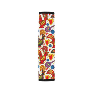 Colorful Rooster Chicken Guitar Pattern Car Seat Belt Cover