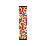 Colorful Rooster Chicken Guitar Pattern Car Seat Belt Cover