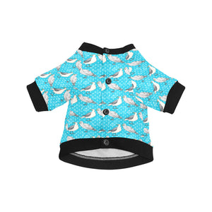 Seagull Pattern Print Design 02 All Over Print Pet Dog Round Neck Fuzzy Shirt