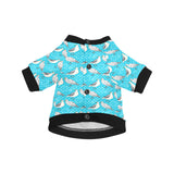 Seagull Pattern Print Design 02 All Over Print Pet Dog Round Neck Fuzzy Shirt