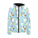 Guinea Pig Pattern Print Design 03 Men's Padded Hooded Jacket(ModelH42)