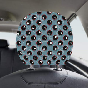 Billiard Ball Pattern Print Design 01 Car Headrest Cover