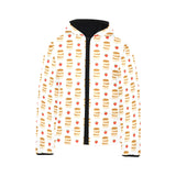 Pancake Pattern Print Design 02 Kids' Boys' Girls' Padded Hooded Jacket