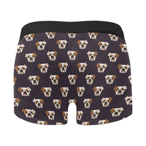 English Bulldog Pattern Print Design 03 Men's All Over Print Boxer Briefs Men's Underwear