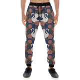 Swan Rose Pattern Unisex Casual Sweatpants