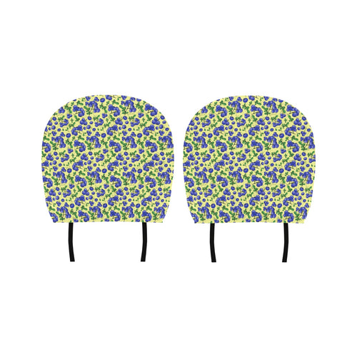 Blueberry Leaves Pattern Car Headrest Cover