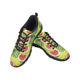 Watermelon Theme Pattern Men's Sneakers Black