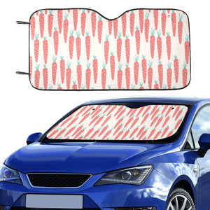 Carrot Pattern Print Design 01 Car Sun Shade