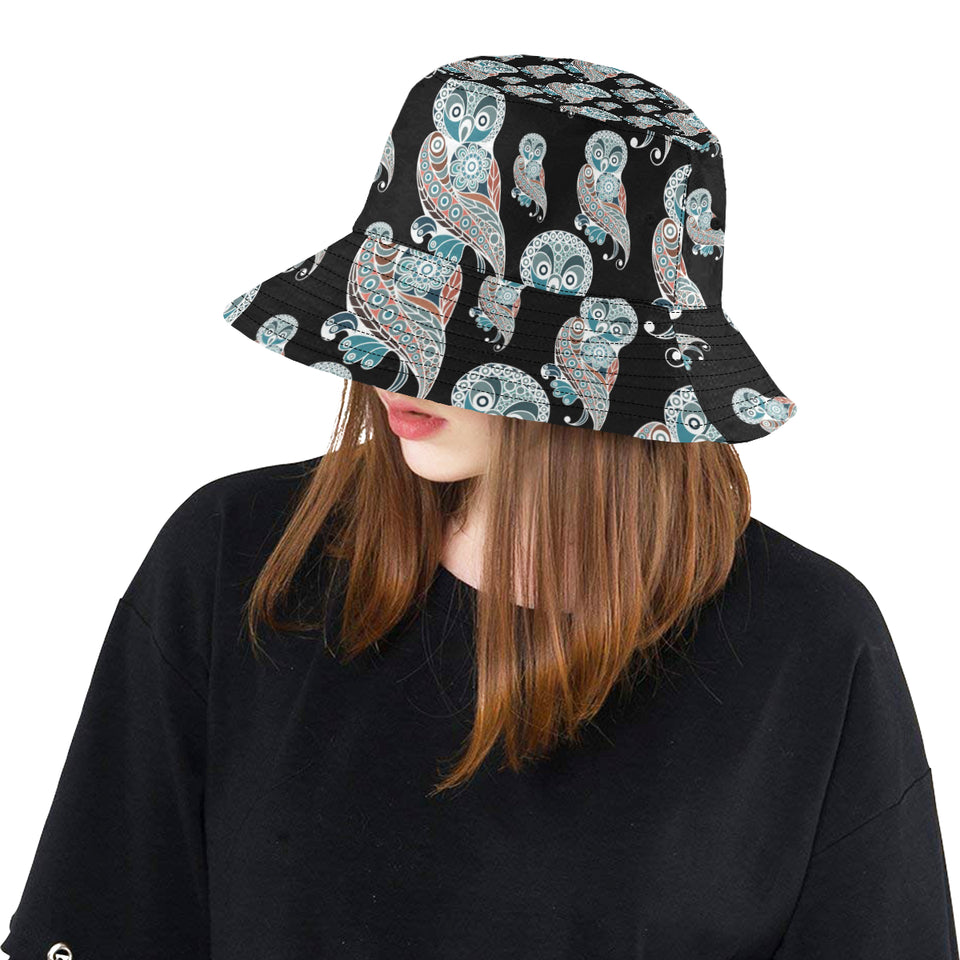 Owl Tribal Pattern Unisex Bucket Hat