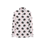 Hedgehog Pattern Print Design 04 Women's Long Sleeve Polo Shirt