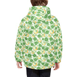 Horseshoes Pattern Print Design 05 Kids' Boys' Girls' Padded Hooded Jacket