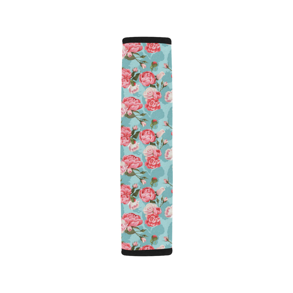 Rose Pattern Print Design 03 Car Seat Belt Cover