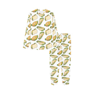 Sandwich Pattern Print Design 05 Kids' Boys' Girls' All Over Print Pajama Set