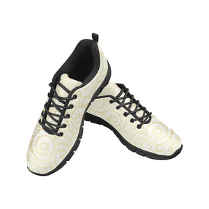 Shell Tribal Pattern Men's Sneakers Black