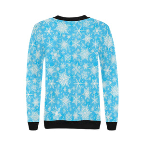 Snowflake Pattern Women's Crew Neck Sweatshirt