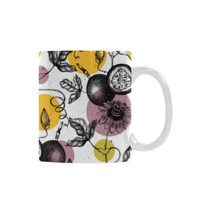 Passion Fruit Pattern Background Classical White Mug (FulFilled In US)