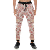 Pink Camel Leaves Pattern Unisex Casual Sweatpants