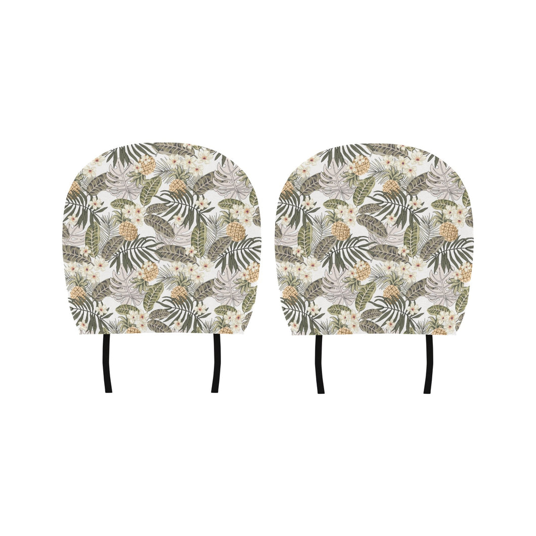 Pineapple Leave flower Pattern Car Headrest Cover