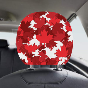 Canadian Maple Leaves Pattern Car Headrest Cover