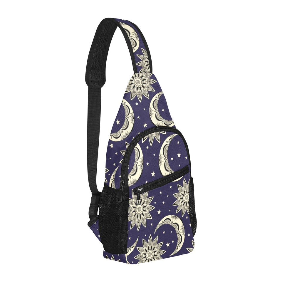 Moon Tribal Pattern All Over Print Chest Bag