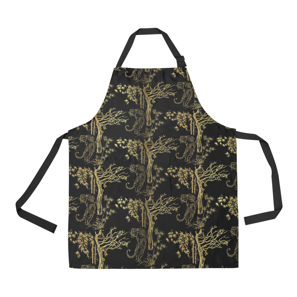 Bengal Tiger and Tree Pattern Adjustable Apron