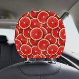 Sliced Grapefruit Pattern Background Car Headrest Cover