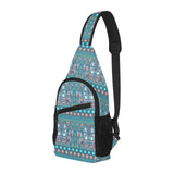 Mermaid Pattern Ethnic Motifs All Over Print Chest Bag