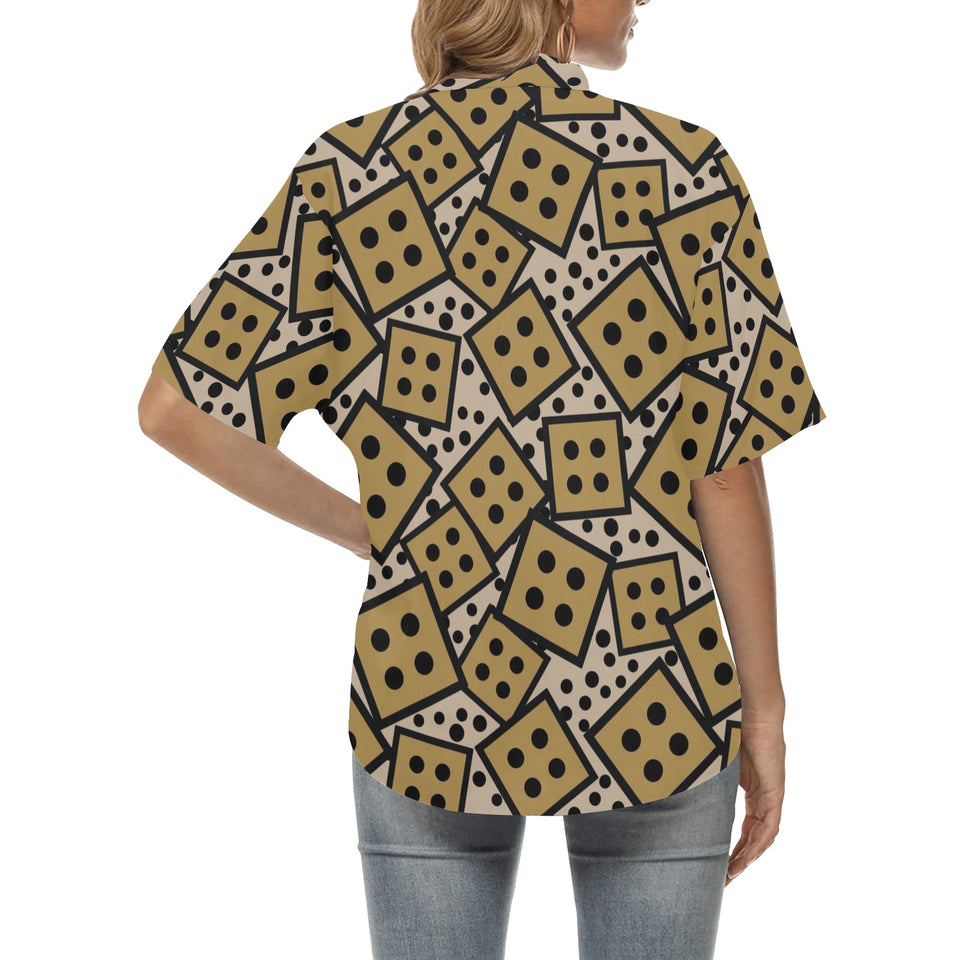 Dice Pattern Print Design 02 Women's All Over Print Hawaiian Shirt