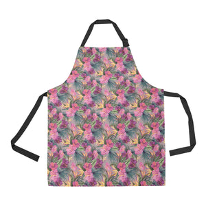 Hibiscus Pattern Print Design 03 Adjustable Apron