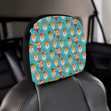 Christmas Corgi Pattern Car Headrest Cover