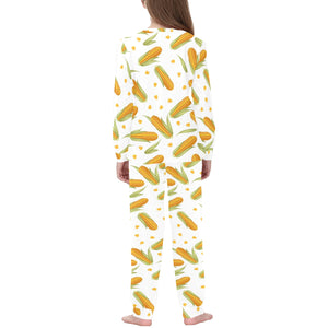 Corn Pattern Print Design 04 Kids' Boys' Girls' All Over Print Pajama Set