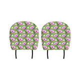 Orchid Leaves Pattern Car Headrest Cover