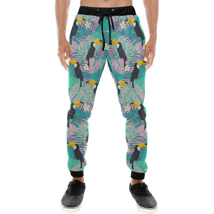 Toucan Pattern Background Unisex Casual Sweatpants