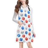 Dice Pattern Print Design 01 Adjustable Apron