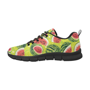 Watermelon Theme Pattern Men's Sneakers Black