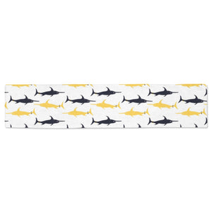 Swordfish Pattern Print Design 05 Table Runner