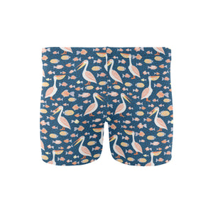 Pelican Pattern Print Design 01 Men's Swimming Trunks