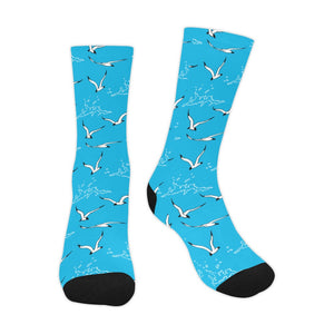 Seagull Pattern Print Design 05 Crew Socks